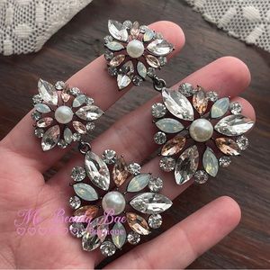 Winter Peach Drop Earrings